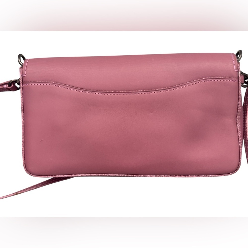 Coach Dinky 1941 Primrose Pink Interior Kisslock Leather Compact Crossbody - Picture 3 of 12